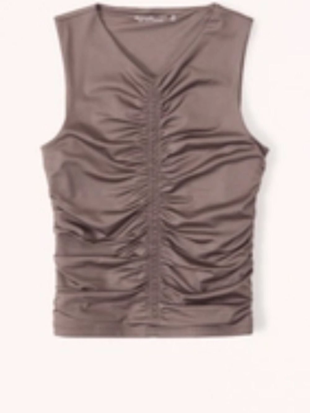 Abercrombie & Fitch Ruched Brown Tank Top